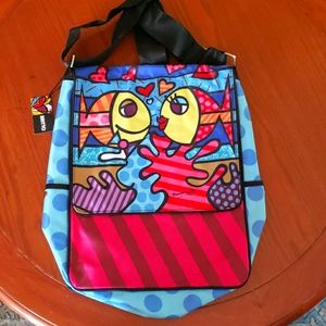 Britto messenger bag kissing fish